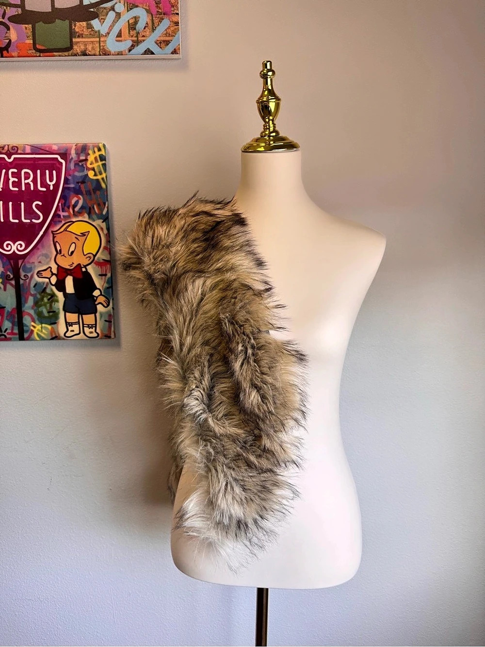 Faux Fur Stole Collar